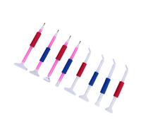 GARIOUANS 8Pcs Diamond Dotting Pen Curved and Straight Tips Metal Plastic Rubber DIY Diamond Drawing Tool for Cross Stitch Embroidery Art Crafts