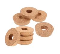 GARIOUANS 8pcs Hydroponics Cork Lids Glass Jar Cork Lid Hollow Vase for Hydroponic Growing Vases Flower Jar Insert Stopper with Hole Container Brown