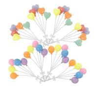 GARIOUANS 8Pcs Miniature Balloon Decorative Photo Prop for Dollhouse Versatile Birthday Cake Toppers House Accessories Heart Shaped Balloons