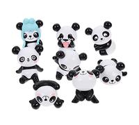 GARIOUANS 8pcs Panda Cake Decorations for Birthday Party Cartoon PVC Cake Toppers Cute Animal Baking Decor for Special Occasion Celebration