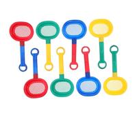 GARIOUANS 8pcs Plastic Sand Sifters Beach and Snow Outdoor for Educational Play and Activities with Strong PP Handles in Yellow Red Green Blue