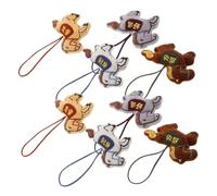 GARIOUANS 8pcs Plush Horse Bag Charms Soft Cartoon Keychain Pendants for Car Backpack Home Decor Chinese Year Success Horse Theme Gift