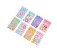 GARIOUANS 8pcs Small Spiral Notebooks with Playful Donut Design Vertical Flip Coil Binding for Effortless Page Turning Ink Resistant Mini Notepads for Students Portable Pocket Memo Pads