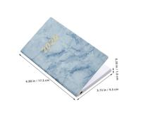 GARIOUANS Academic Planner Notebook Blue Leather Cover Daily Weekly Schedule Organizer with Day Management for Study Office Travel and Personal Use