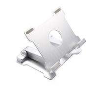 GARIOUANS Adjustable Laptop and Tablet Stand Holder Foldable Desktop Stand with Non Slip Base for Reading Watching and Gaming Silver Computer Hand Rest Pad