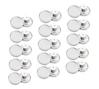 GARIOUANS Adjustable No Sew Metal Jeans Buttons Silver Instant Detachable Waist Buckle for Slimming Pants Coats Easy Home Use