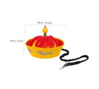 GARIOUANS Ancient Chinese Emperor Hat with Braid Ponytail Ornate Dragon Motif Traditional Costume Prop for Adults Versatile Role Play Accessory for Cosplay Parties and Cultural Performances