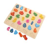 GARIOUANS Arabic Alphabet Wood Puzzle for Preschool Educational Logical Matching Jigsaw Game to Develop Cognitive Skills Hand-eye Coordination and Language Learning Medium Natural Color
