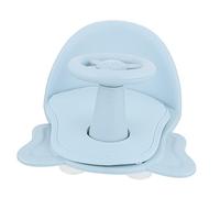 GARIOUANS Baby Bath Chair Infant Shower Anti-Slip Newborn Bathing Stool with Support Frame for Bathroom Use Toddler Safety Bath in Soft Blue