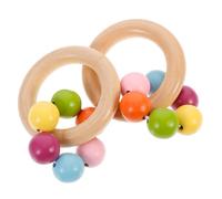 GARIOUANS Baby Ring Clutching Shake Shaker Hand Toys for Infants, 2pcs Baby Grab Hand Bells Set, Safe Sensory Toy for Early Development and Motor Skills