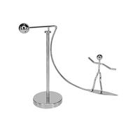 GARIOUANS Balance Ball Tumbler Ornament Swinging Iron Figure Desktop Physics for Office Home Decoration Educational Pendulum Motion Model for Men S Desk Accessories