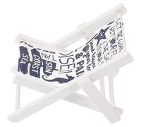GARIOUANS Beach Chair Decoration Padded Scene Folding Beach Chair Coastal Chair Model Decor 1: 6 Miniature Chair Beachy Nautical Style Chairs Model Decor Mini Chair Foldable Fabric Cloth