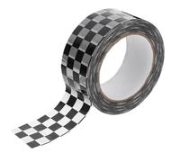 GARIOUANS Black and White Checkerboard Bopp Packaging Tape Strong Adhesion Sealing Tape for Office Home Industrial Use with High Tack for Boxes and Creative Decoration