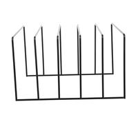 GARIOUANS Black Vinyl Record Storage Rack Large Desktop File Organizer for Home Office Study Smooth Polished Finish Lightweight Magazine and Document Holder for Papers and Stationery