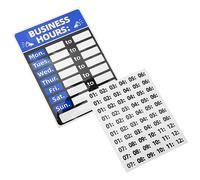 GARIOUANS Business Hours Sign Writable Open Closed Adhesive Store Window Display for Restaurants Shops Offices Bars Retail Salon