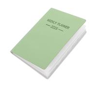 GARIOUANS Calendar Planner Weekly Monthly Daily Organizer with Bookbinding Stylish PU Cover Portable Purse Sized Schedule Tracker in Avocado Green for Personal and Academic Use