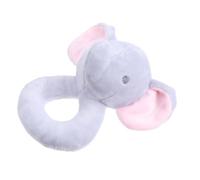 GARIOUANS Cartoon Elephant Plush Hand Grip Shaker for Boy Girl Bright Color Rattle to Train Grasp and Wrist Strength Soft Stuffed Animal for Newborns and Gift for Showers and Birthdays