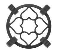 GARIOUANS Cast Iron Wok Ring Support with Heart Design Nonslip Gas Stove Rack Stand for Milk Pot Windproof Pan Holder Trivet Stable Outdoor Cooking Accessory for Home and Restaurant Kitchens