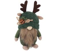 GARIOUANS Christmas Gnome Antler Doll Tabletop Decoration Forest Gnome Ornaments Green Hat Cute Knitted for Home Holiday Centerpiece