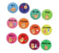 GARIOUANS Classroom Hand Signal Posters Boho Nonverbal Communication Tools for Teachers and Students Engaging Visual Cues for Kindergarten and Elementary School Decor Easy to Clean and