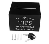 GARIOUANS Clear Acrylic Tip Jar with Lock and Slot Minimalist Donation Box for Charity Cash and Suggestions Wear Resistant Multi Purpose Money Storage Container for Bartenders Drivers Cafes