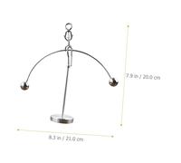 GARIOUANS Couple Balance Desktop Sculpture Physics Balancing Decor with Stable Base Iron Aluminum Model for Home Office Educational Dynamic Equilibrium Display