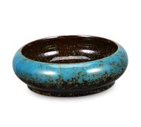 GARIOUANS Cute Round Ceramic Succulent Planter with Built In Drainage Shallow Bonsai Pot for Indoor Plants Versatile Decorative Flower Container for Succulents Cacti and Flowers