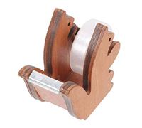 GARIOUANS Cute Squirrel Shaped Wooden Tape Dispenser Portable Desktop Tape Holder for Office School Supplies Easy One Handed Dispensing Practical and Decorative