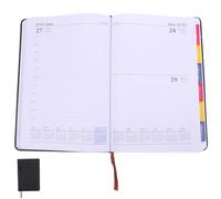 GARIOUANS Daily Planner Notebook Hardcover Black Date Planner for Office School Household Use Multi Purpose Note Book for Students Teachers Staff Simple Stylish Design for Long Term