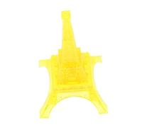 GARIOUANS Decorative Crystal Eiffel Tower Jigsaw for Transparent Yellow DIY Building Enhances Cognitive Skills and Hand-eye Coordination Safe Odorless Plastic Material