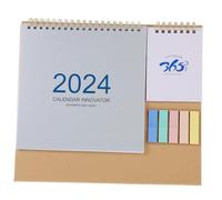 GARIOUANS Desk Calendar Blue and Kraft Paper Stand Minimalist Monthly Desktop Organizer for Office and Home Thick Paper Note-taking Planner Enhancing Productivity and Management