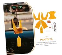 GARIOUANS DIY Car Pendant Leather Origami Crane Sewing Kit Handmade Crane Making Materials Set for Car Interior Decoration Multi Purpose Craft Project with Khaki Brown for Wedding and Party