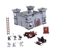 GARIOUANS DIY Castle Soldiers Model Educational Scene Layout for Assembled Medieval Castle Playset with Knights and Soldiers Figures Stimulates Imaginative Role-play and Intellectual
