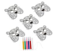 GARIOUANS DIY Inflatable Animal Balloon Mask Tiger for Safe Lightweight Blank Painting Mask for Creative Hand-painted Party Decor Cosplay Accessory Halloween Face Craft