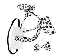 GARIOUANS Dog Costume Set Lightweight Plush Dalmatian Ears Headband Tail Cosplay Accessory for Party Festival Birthday