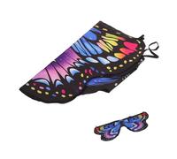 GARIOUANS Double-sided Butterfly Wings Cape Lightweight Soft Fabric Fairy Wing Shawl for Halloween Birthday Party Dress-up Reinforced Edges
