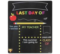 GARIOUANS Double-Sided School Board Multi-Function Chalkboard Erasable Surface for Back-to-School Season, ’S Writing and Photo Sign, Student Message Board