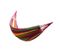 GARIOUANS Double Thickened Canvas Swing Hammock Red with Two Bind Ropes and Carry Bag Outdoor Camping Hanging Chair for Relaxation Lightweight and Portable Patio Seat