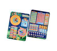 GARIOUANS Educational Calendar and Weather Chart for Bright Cartoon Clocks Interactive Learning for Preschool to Understand Days and Seasons Paper Material for Development