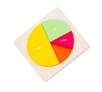GARIOUANS Educational Fraction Circles Puzzle Board for Kids Colorful Wooden Fraction Pie Math Teaching Kit Learning Tool for Children’s Early Education and Math Practice