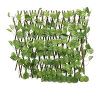 GARIOUANS Expandable Artificial Leaf Fence Privacy Screen Lifelike Green Leaf Hedge Panel for Garden Patio Fence Border Decoration Outdoor Faux Foliage with Clear Texture and Fade-Resistant