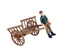 GARIOUANS Farm Ornament Play Set with Farmer and Vehicle Models Lightweight Micro Landscape Props for Farm Scene Decoration Educational to Enhance Observation and Analytical Skills