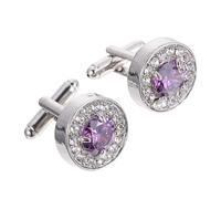 GARIOUANS Fashion Rhinestone Studded Alloy Cufflinks for Men Easy Sew Replacement Buttons for Suits and Shirts Casual and Formal Wear Accessories Stylish Clothing Decoration