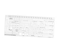 GARIOUANS Flexible Geometric Drawing Template Ruler for Architecture and Drafting Plastic Stencil with Multiple Shapes and Curves for House Planning Math Geometry Art Construction School and