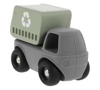 GARIOUANS Friction Driven Garbage Truck for Plastic Sanitation Vehicle Model with Bright Colors Easy Grip Design Educational Push-pull Engineering Plaything for Preschoolers