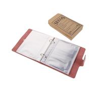 GARIOUANS Garden Seed Organizer Binder with Fake Leather Cover Envelopes and Moisture-Resistant Seed Storage Book for Collectors Compact Portable