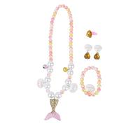 GARIOUANS Girls Boys and Girls Jewelry Set Mermaid Necklace Bracelet Set Boy Jewelry Material Star Shape Earring Clip for Party Festival