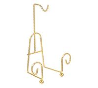 GARIOUANS Gold Plated Metal Coffee Mug Tree with Ceramic Saucer Draining Rack Space Saving Cup Holder Organizer for Countertop Display and Efficient Water Collection Elegant Wire Stand for