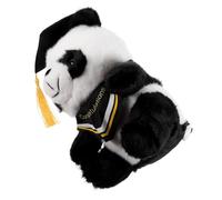 GARIOUANS Graduation Plush Panda Doll with Doctor Cap and Yellow Scarf Soft Stuffed Animal for Students Plush Decoration for Party and Home Display