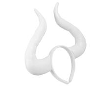 GARIOUANS Halloween Devil Halloween Hair Hoop Demon Creepy Horn Cosplay Jeweled Scary Party Style Devil Headband Spooky Red Hairband Fashionable Headband Costume White